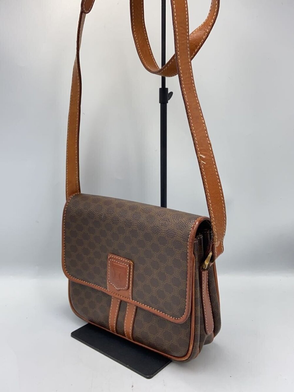 Celine over Shoulder All Macadam Bag Brown